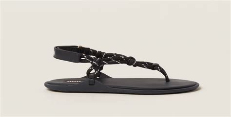 miu miu cord sandals|Black Riviere Cord And Leather Sandals .